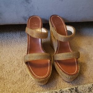 Christian louboutin chainlink wedge